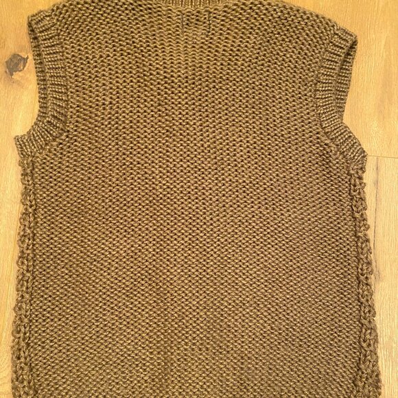 BOUNDARY WATERS CHUNKY HAND KNIT SWEATER VEST S M - Picture 6 of 9